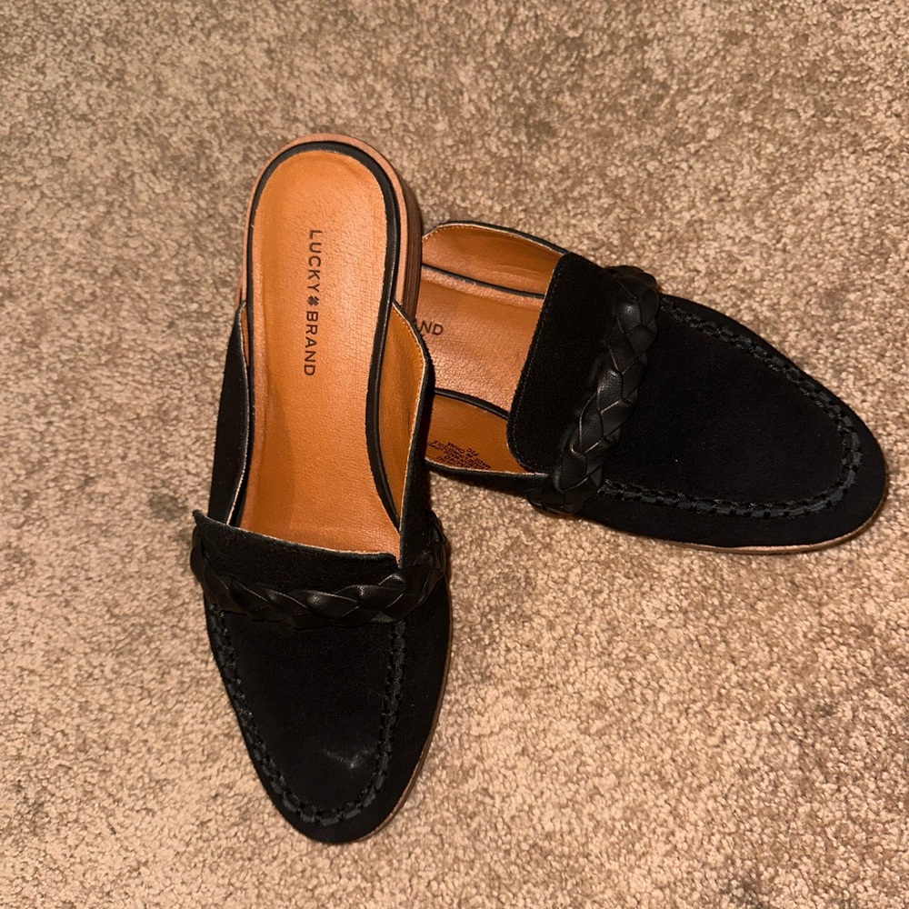 Lucky Brand Women’s Black Suede Loafers